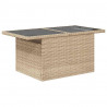 Zestaw Sof na Ogród 7 pcs Beżowy i kremowy polirattan