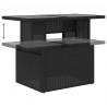 Zestaw Sof na Ogród z poduszką 9 pcs Czarny polirattan