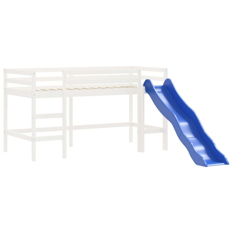 Dziecięce łóżko na antresoli, z tunelem, różowe, 90x190 cm