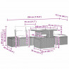 Zestaw Sof na Ogród 6 pcs Beżowy i kremowy polirattan