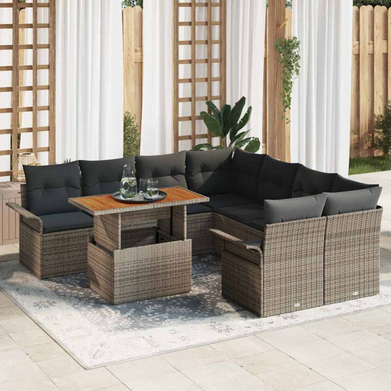 Zestaw Sof na Ogród z poduszką Szary