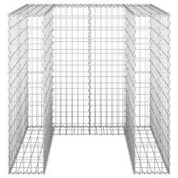 Gabionowa osłona kosza na śmieci, stal, 110x100x110 cm