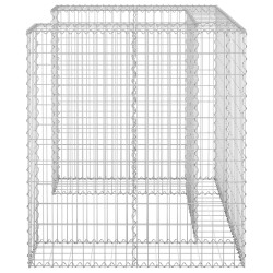 Gabionowa osłona kosza na śmieci, stal, 110x100x110 cm