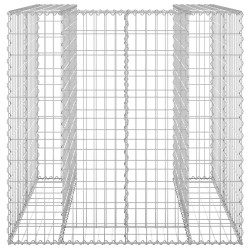 Gabionowa osłona kosza na śmieci, stal, 110x100x110 cm