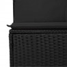 Zestaw Sof na Ogród z poduszką 9 pcs Czarny polirattan