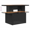 Zestaw Sof na Ogród z poduszką 6 pcs Czarny polirattan
