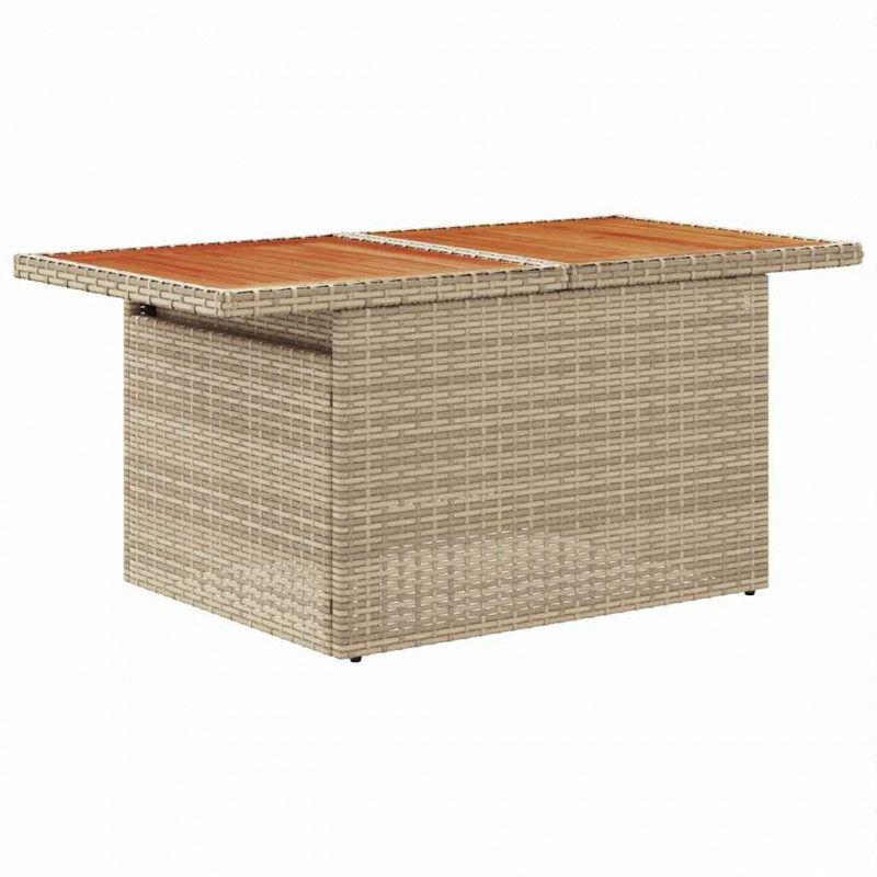 Zestaw Sof na Ogród z poduszką 10 pcs beżowo-jasnoszary
