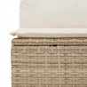 Zestaw Sof na Ogród z poduszką 6 pcs beżowo-kremowy