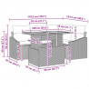 Zestaw do jadalni w ogrodzie z poduszką 5 pcs Szary i brązowy