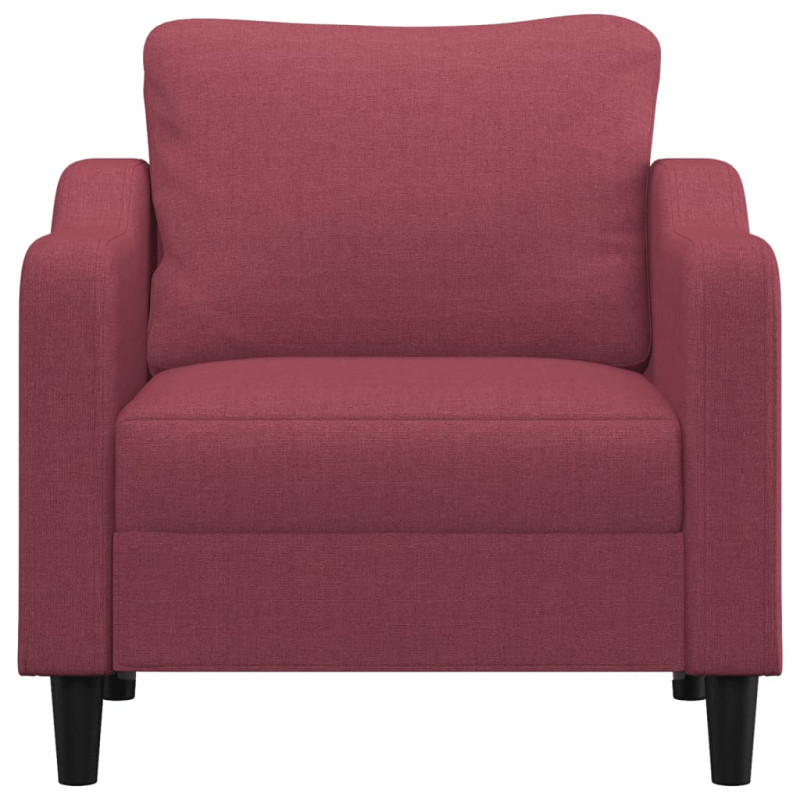 Fotel, winna czerwień, 60 cm, obity tkaniną