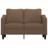Sofa 2-osobowa, brązowa, 120 cm, tapicerowana tkaniną
