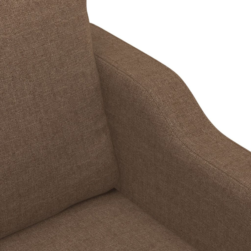 Sofa 2-osobowa, brązowa, 120 cm, tapicerowana tkaniną