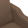 Sofa 2-osobowa, brązowa, 120 cm, tapicerowana tkaniną