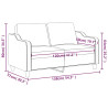 Sofa 2-osobowa, brązowa, 120 cm, tapicerowana tkaniną