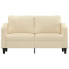 2-osobowa sofa, kremowa, 140 cm, tapicerowana tkaniną
