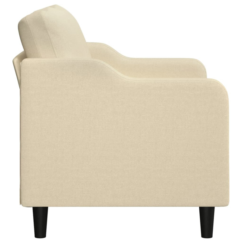 2-osobowa sofa, kremowa, 140 cm, tapicerowana tkaniną