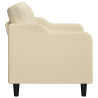 2-osobowa sofa, kremowa, 140 cm, tapicerowana tkaniną