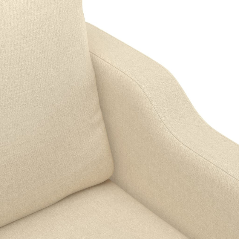 2-osobowa sofa, kremowa, 140 cm, tapicerowana tkaniną