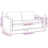 2-osobowa sofa, kremowa, 140 cm, tapicerowana tkaniną