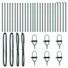 Słupek ogrodzeniowy. 26 pcs Zielony 3,2 x 3,2 x 100 cm