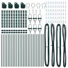 Słupek ogrodzeniowy. 26 pcs Zielony 3,2 x 3,2 x 100 cm
