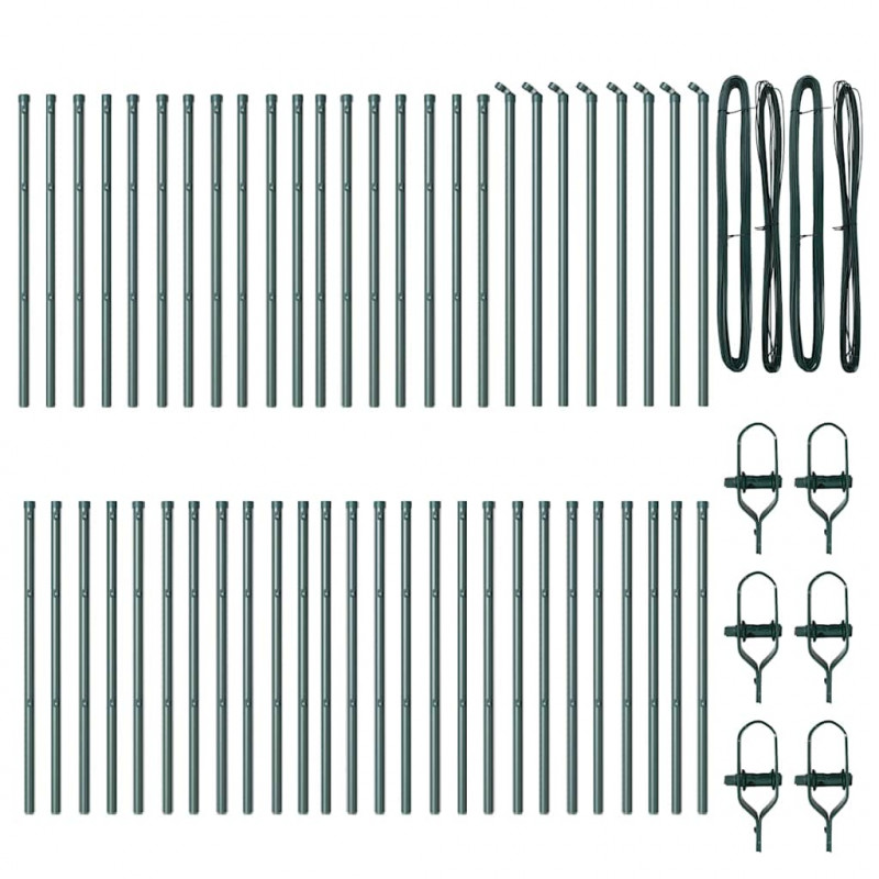 Słupek ogrodzeniowy. 52 pcs Zielony 3,2 x 3,2 x 100 cm