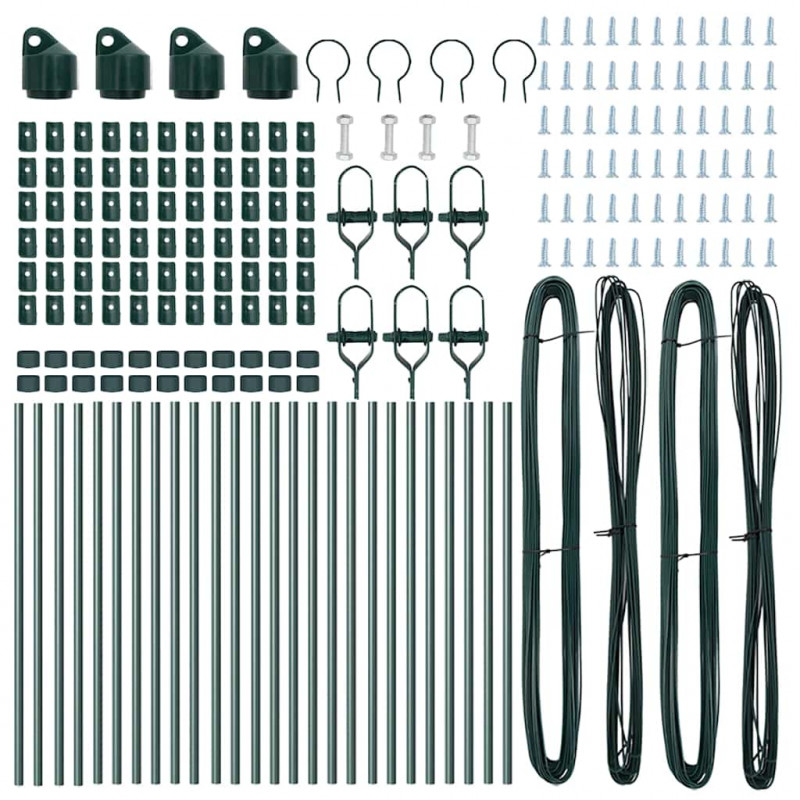 Słupek ogrodzeniowy. 26 pcs Zielony 3,2 x 3,2 x 120 cm