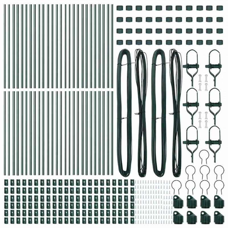 Słupek ogrodzeniowy. 52 pcs Zielony 3,2 x 3,2 x 120 cm