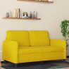 Sofa 2-osobowa, żółta, 120 cm, tapicerowana aksamitem