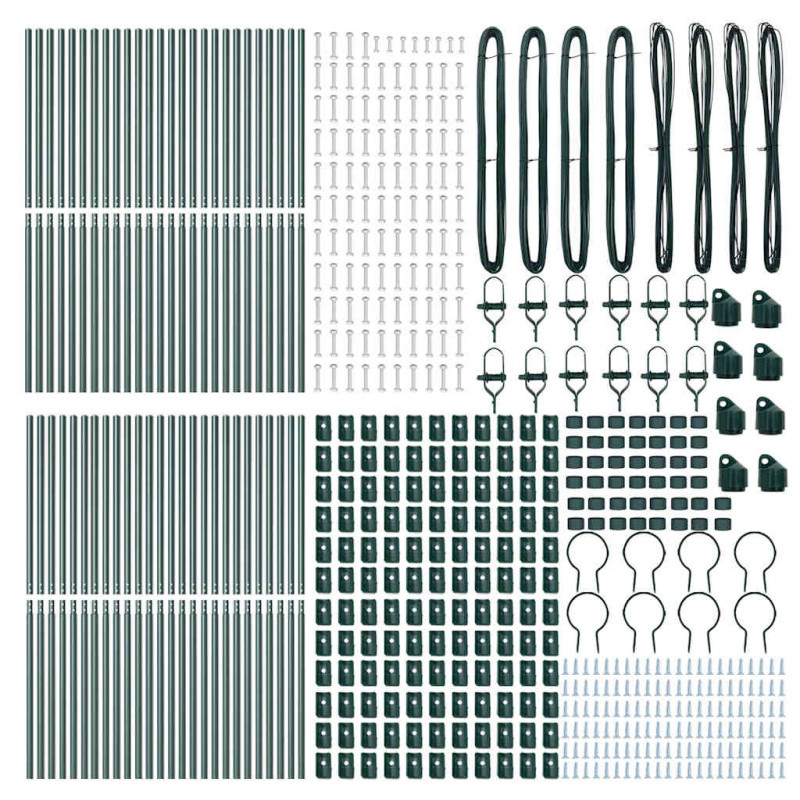 Słupek ogrodzeniowy. 52 pcs Zielony 3,2 x 3,2 x 150 cm