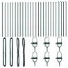 Słupek ogrodzeniowy. 26 pcs Zielony 3,2 x 3,2 x 170 cm