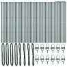 Słupek ogrodzeniowy. 52 pcs Zielony 3,2 x 3,2 x 190 cm