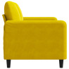 Sofa 2-osobowa, żółta, 120 cm, tapicerowana aksamitem