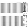 Słupek ogrodzeniowy. 52 pcs Szary 3,2 x 3,2 x 100 cm