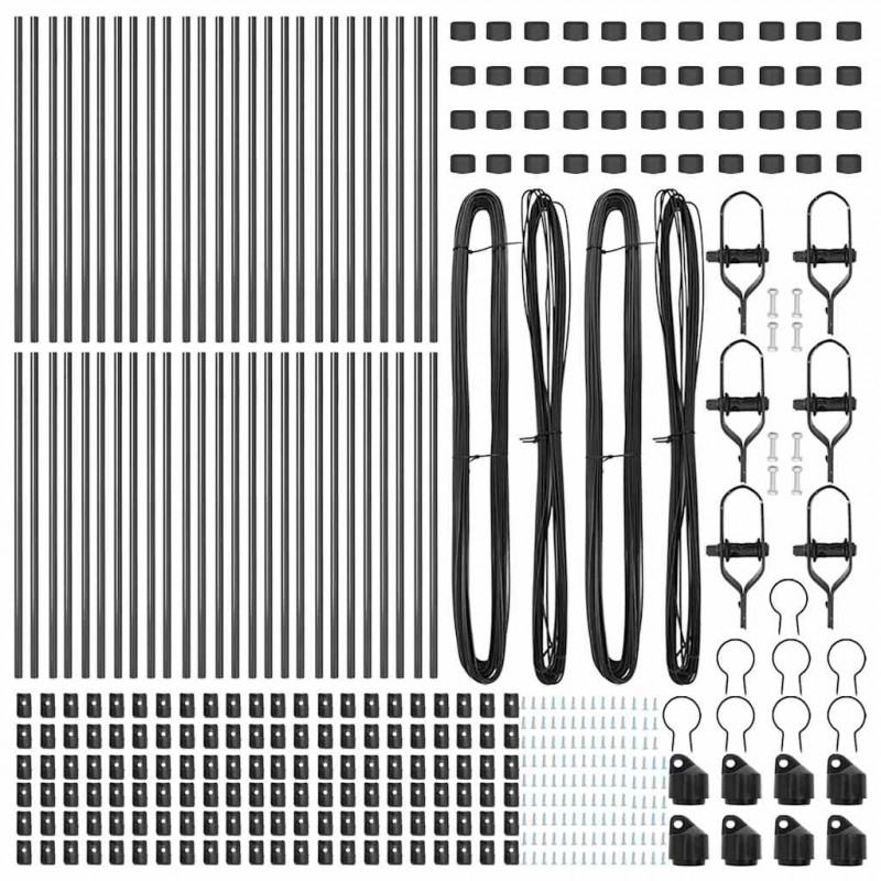 Słupek ogrodzeniowy. 52 pcs Szary 3,2 x 3,2 x 100 cm