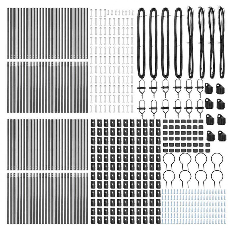 Słupek ogrodzeniowy. 52 pcs Szary 3,2 x 3,2 x 210 cm