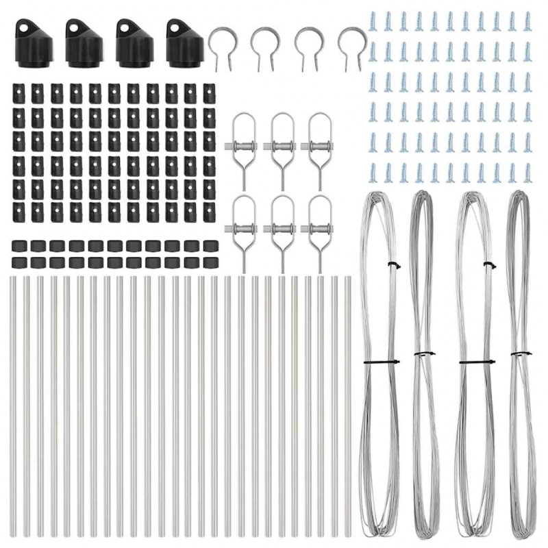 Słupek ogrodzeniowy. 26 pcs Szary 3,2 x 3,2 x 100 cm