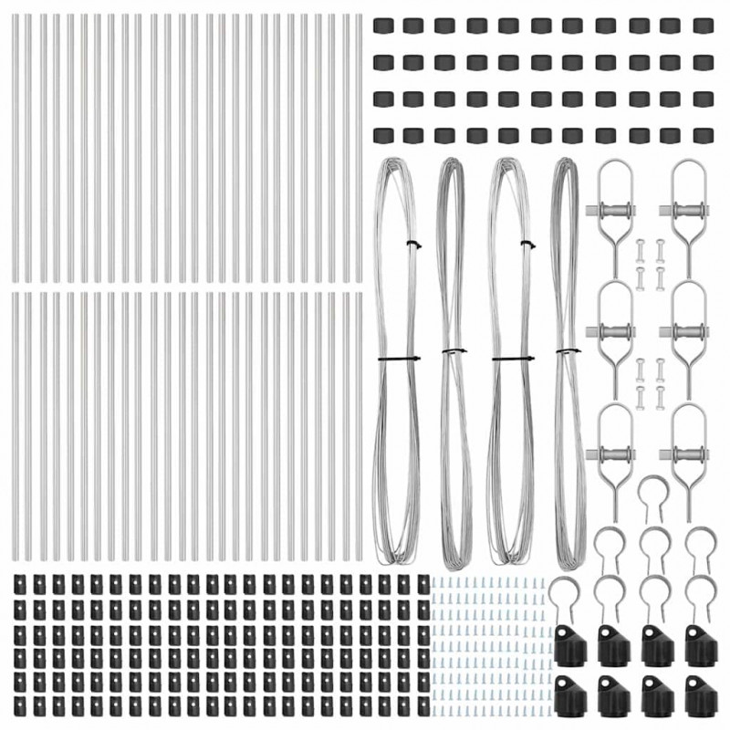 Słupek ogrodzeniowy. 52 pcs Szary 3,2 x 3,2 x 100 cm