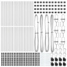 Słupek ogrodzeniowy. 52 pcs Szary 3,2 x 3,2 x 100 cm