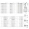 Słupek ogrodzeniowy. 52 pcs Szary 3,2 x 3,2 x 120 cm
