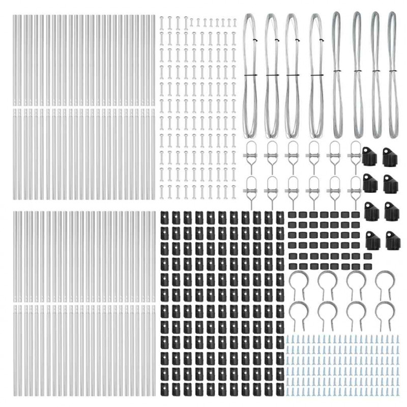 Słupek ogrodzeniowy. 52 pcs Szary 3,2 x 3,2 x 190 cm