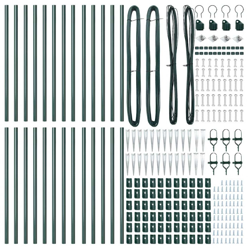 Słupek ogrodzeniowy. 26 pcs Szary 3,2 x 3,2 x 145 cm