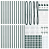 Słupek ogrodzeniowy. 26 pcs Szary 3,2 x 3,2 x 145 cm