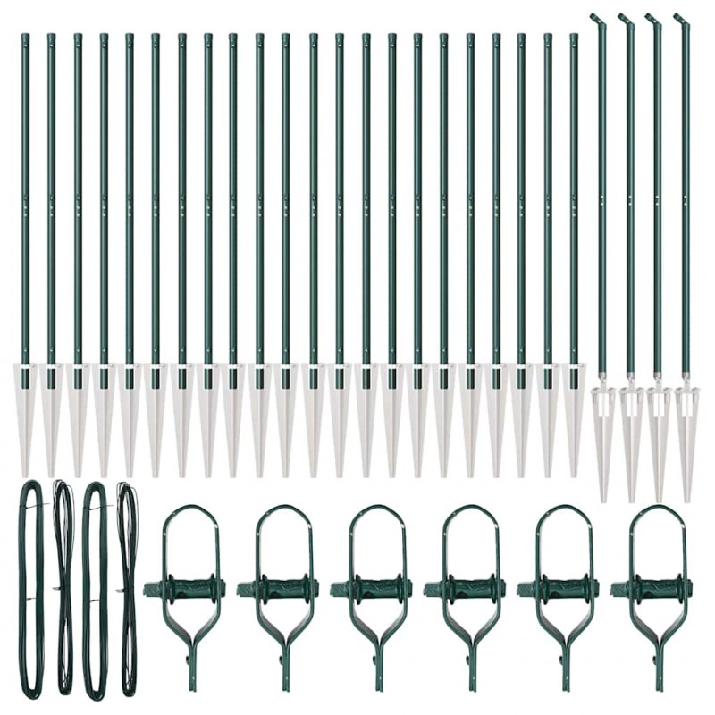 Słupek ogrodzeniowy. 26 pcs Szary 3,2 x 3,2 x 140 cm