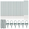 Słupek ogrodzeniowy. 26 pcs Szary 3,2 x 3,2 x 140 cm