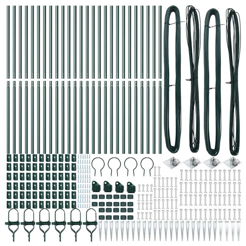 Słupek ogrodzeniowy. 26 pcs Szary 3,2 x 3,2 x 140 cm