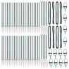 Słupek ogrodzeniowy. 52 pcs Szary 3,2 x 3,2 x 215 cm