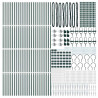 Słupek ogrodzeniowy. 52 pcs Szary 3,2 x 3,2 x 225 cm
