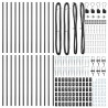 Słupek ogrodzeniowy. 26 pcs Szary 3,2 x 3,2 x 105 cm