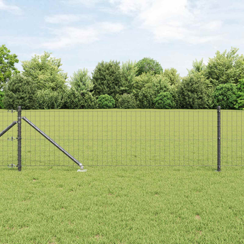 Słupek ogrodzeniowy. 26 pcs Szary 3,2 x 3,2 x 125 cm